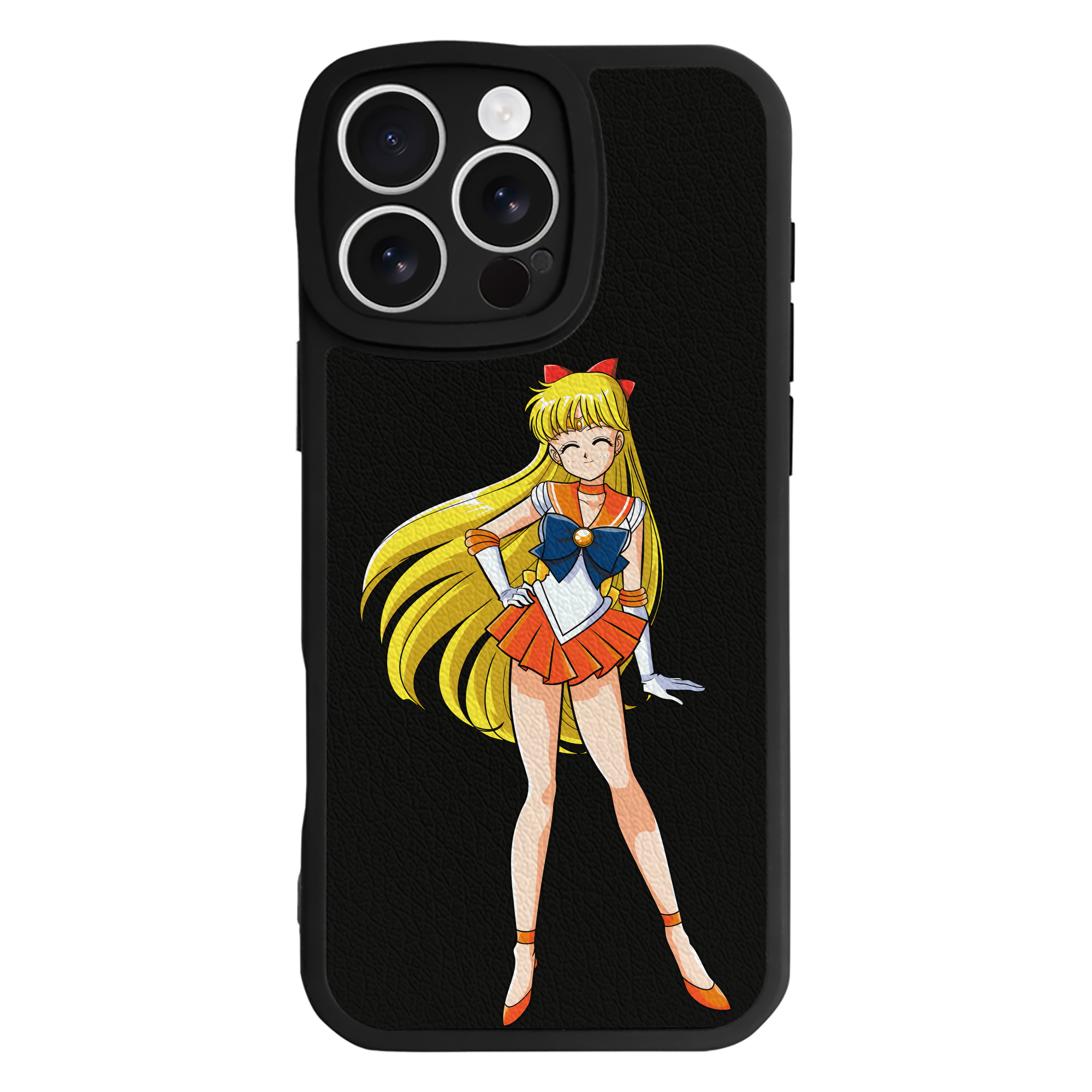 （画像用） 美少女戦士セーラームーン 愛野 美奈子 あいの みなこ Sailor Moon Aino Minako 【iPhone 16シリーズ対応】シリコンスマホケース（レザー調） 材質：シリコン
